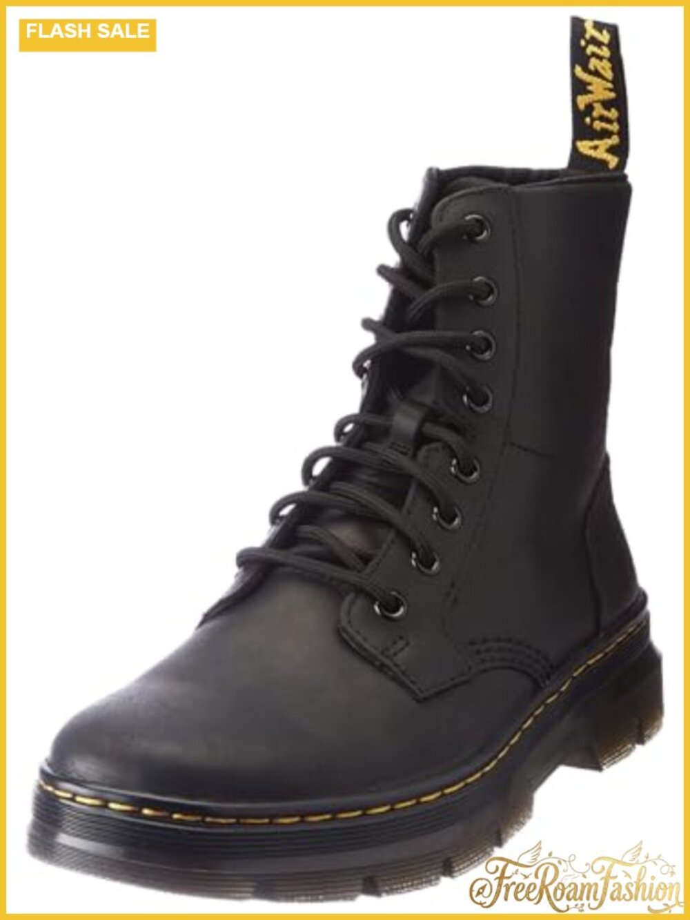 Dr. Martens Combs Leather 8 Eye Boot Lace-Up Ankle Work Boot
